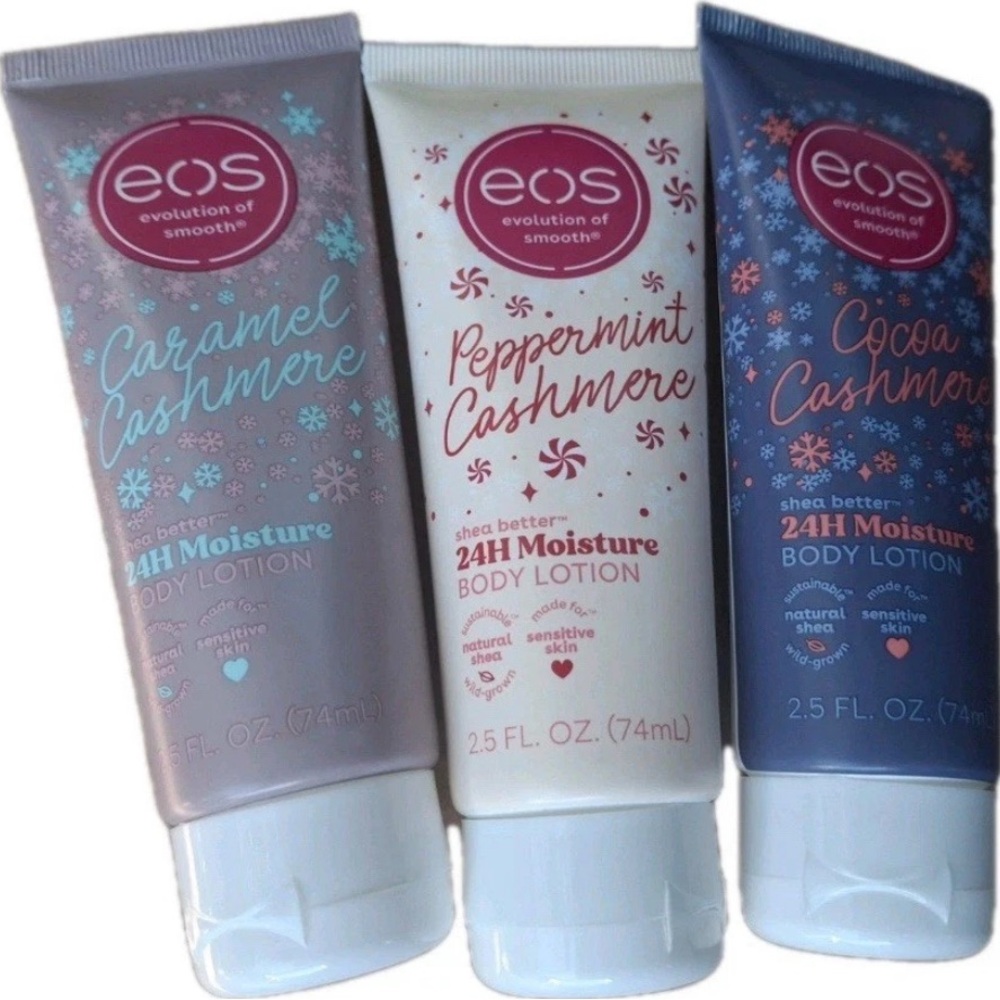 eos Body Lotion Trio - Caramel, Peppermint, Cocoa